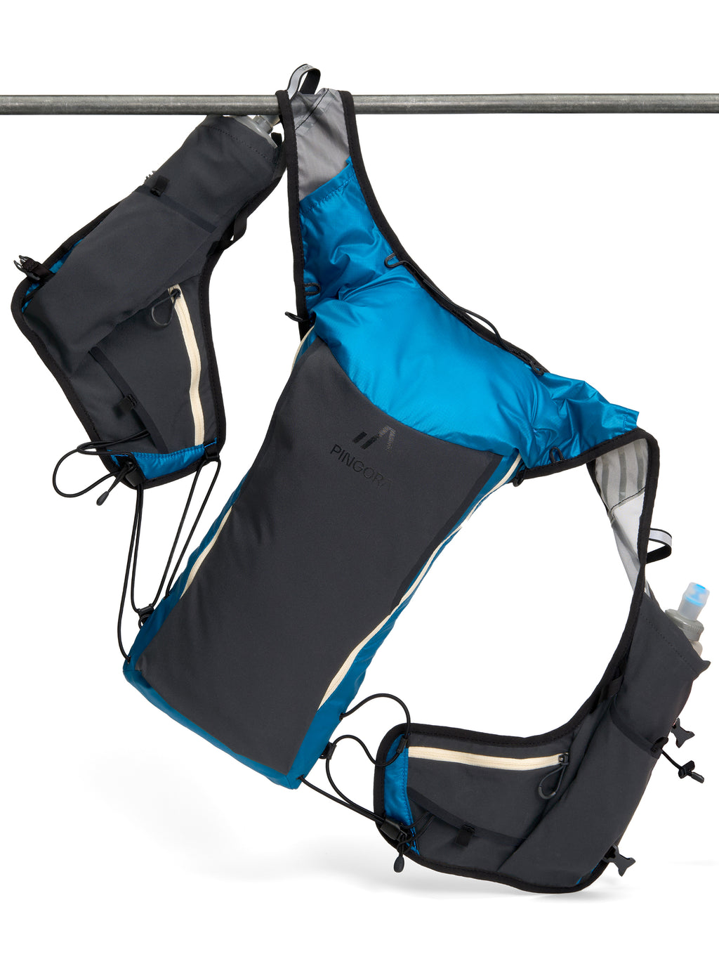 Pingora Flow trail running backpack in blue color full view