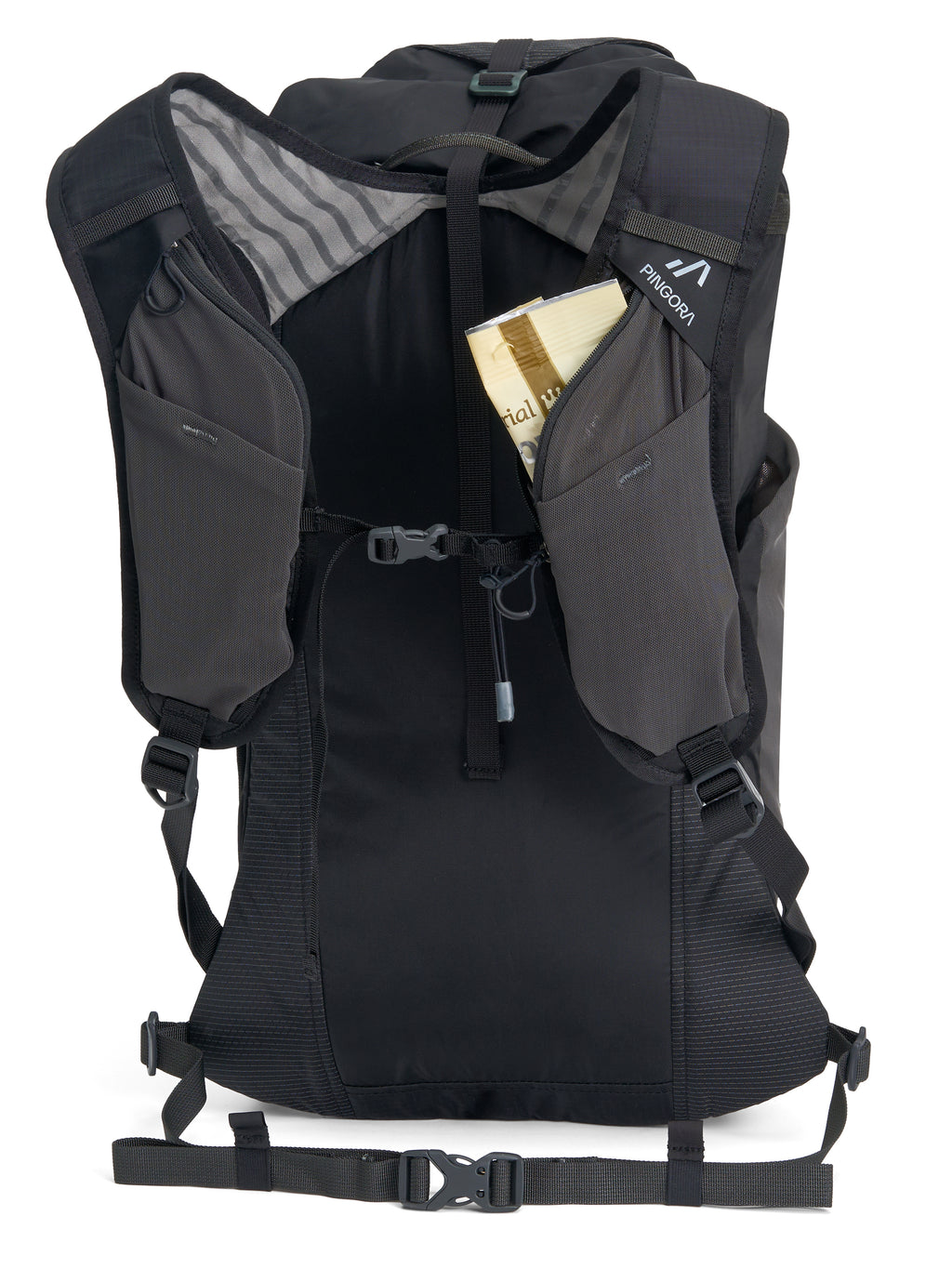 Pingora Focus 25L hiking and climbing backpack showing the harness pockets.