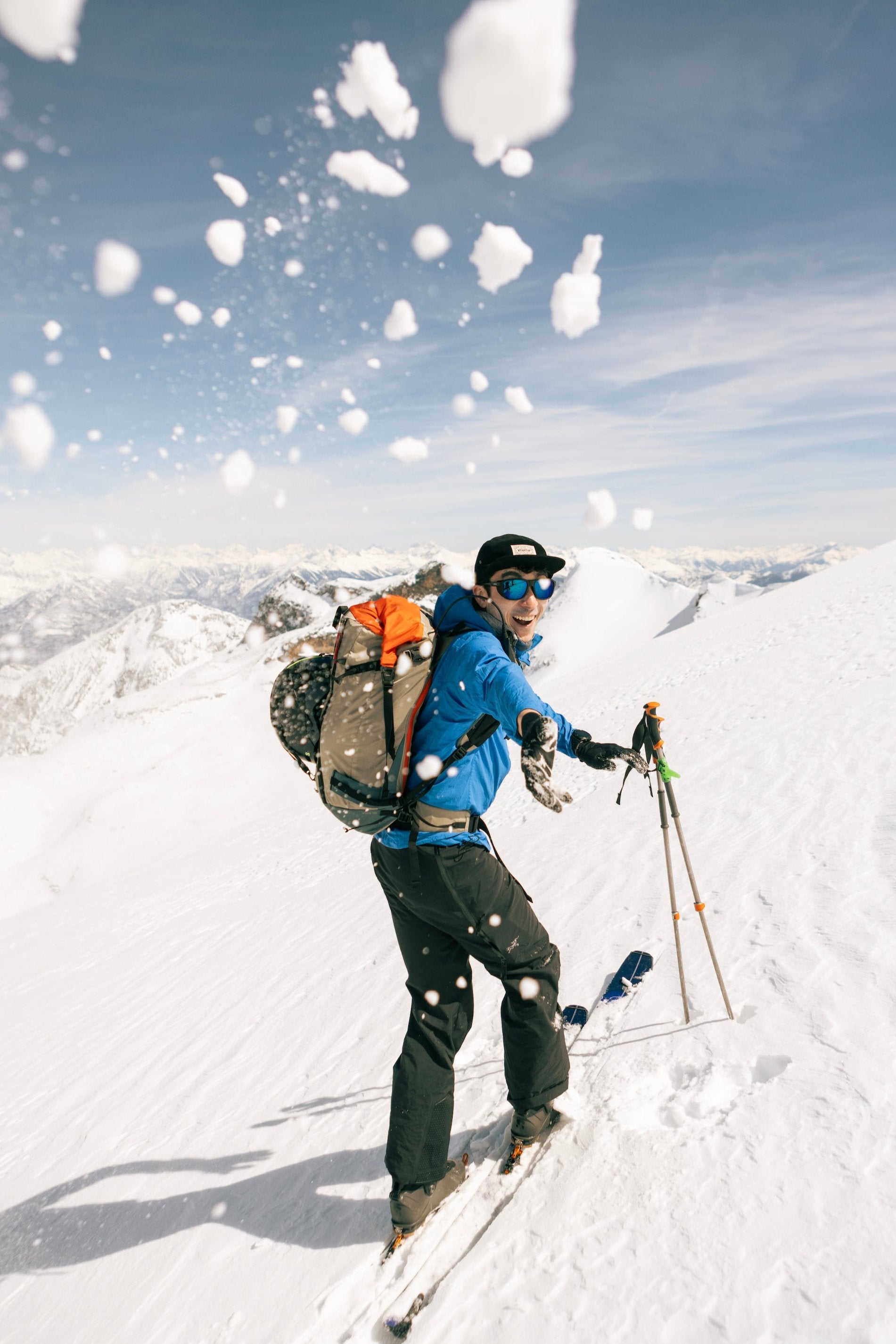 Pingora 35L Backcountry Ski and Split Board pack on model
