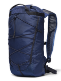 Image of the blue Remote D 15 liter drawstring backpack. Perfect daypack for hiking, includes hydration, medium size day pack.