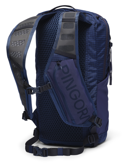 Image of the blue Remote Z 20 liter zippered backpack. Perfect daypack for hiking, includes hydration, medium size day pack.