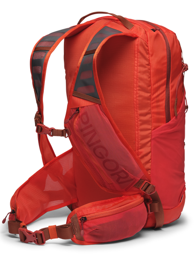 Image of the orange Remote Z25 zippered backpack. Perfect daypack for hiking, includes hydration, large size day pack.